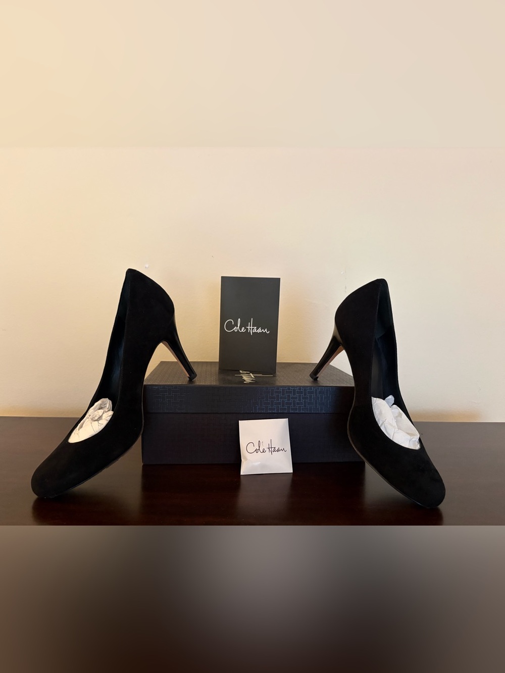 Cole Haan Black Nike Air Suede Stiletto Heels